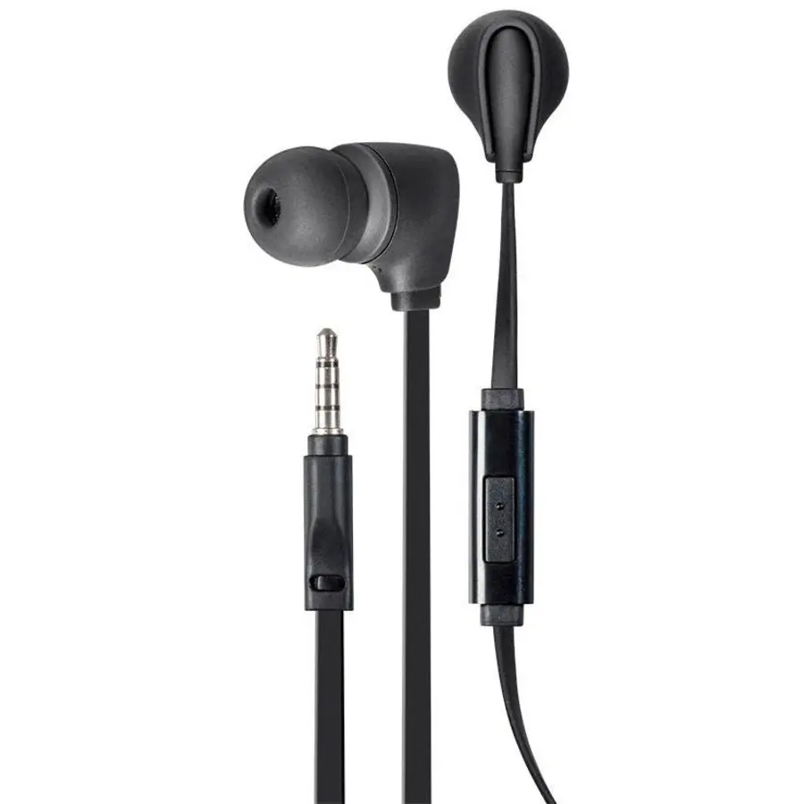 Monoprice Premium 35mm Wired Earbuds Headphones w/ in line Microphone, Black