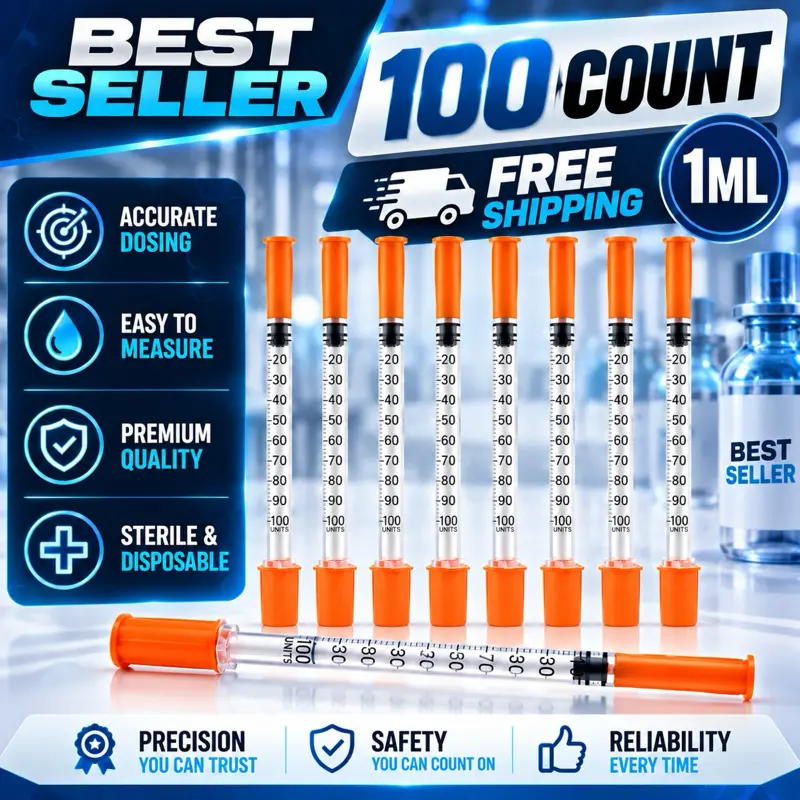 Best Seller 100 Count 1ML Precision Dispenser. Easy to Measure Premium Quality Sterile Disposable.