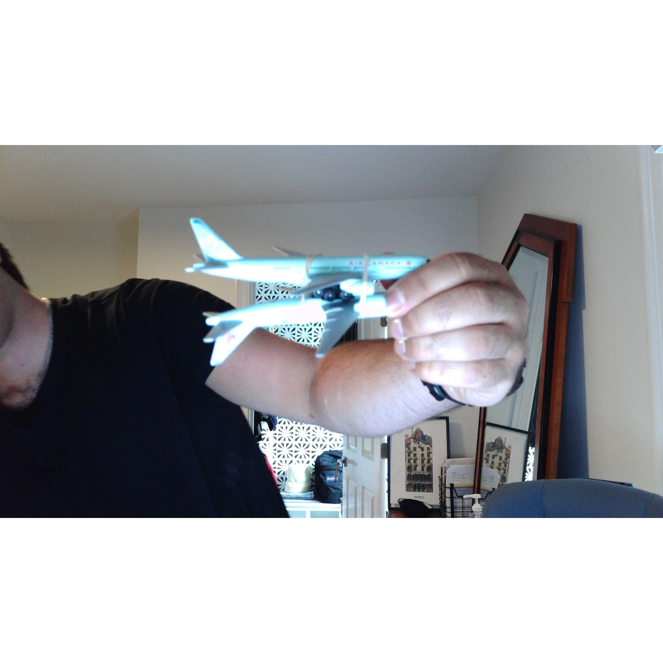 Lot of 2 Collectible Model Airplanes - Air Canada & Blue Livery