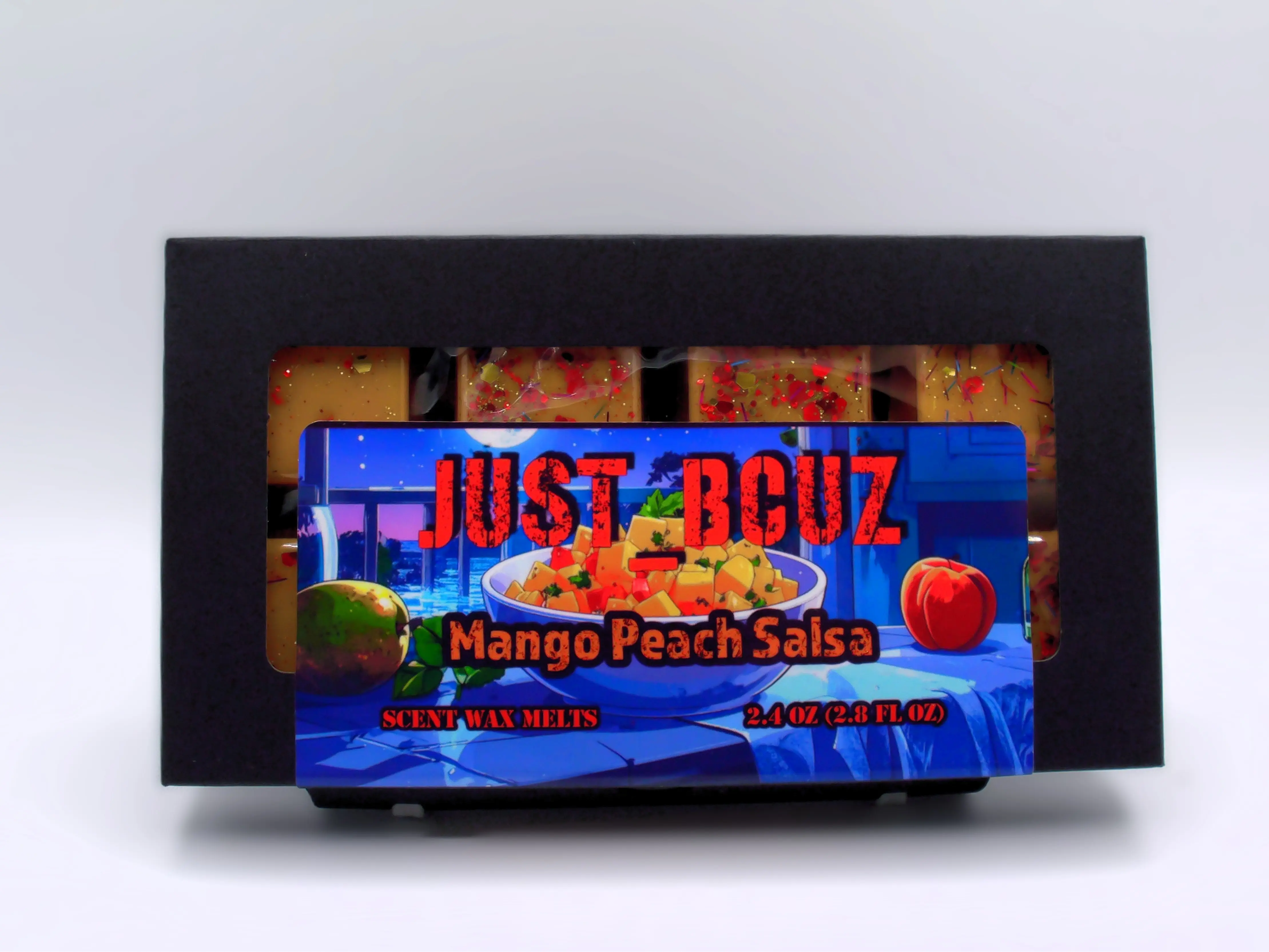 Mango Peach Salsa scented 2.4oz Clamshell Fragranced Wax Melt pack