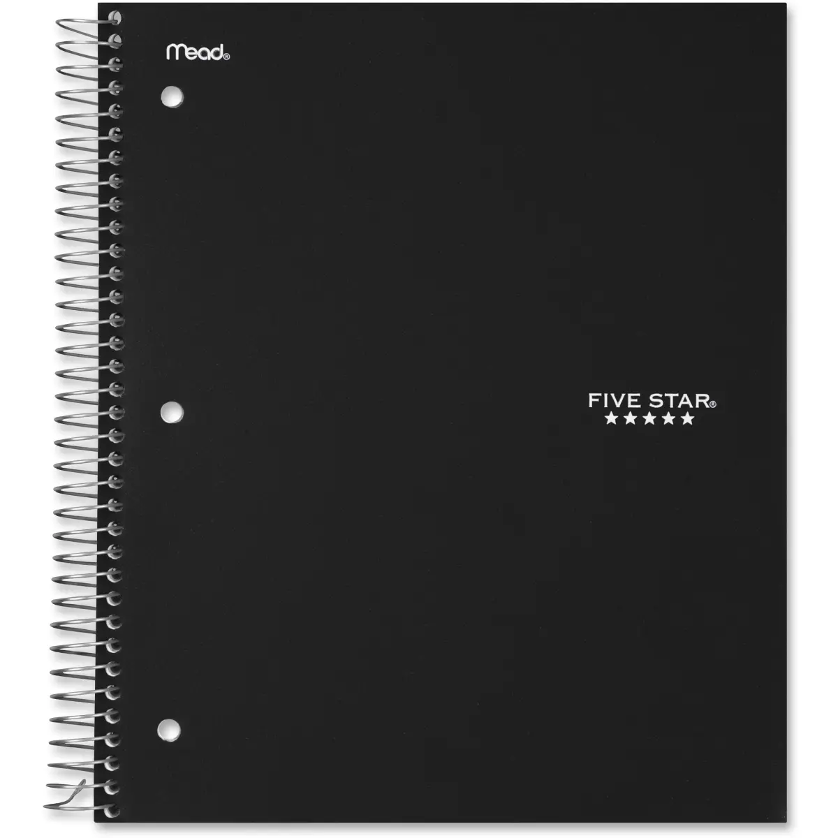 Wirebound 3-Subject College Ruled Notebook, 8.5x11.5 in, Black Office & School Supplies, the notebook