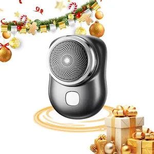 Men's Mini Electric Beard Shaver Portable Cordless Razor, Pocket Size Travel Grooming Tool for Office Business Trip Car Use