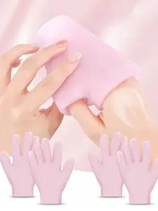 [One Pair Moisturizing Gloves] 1 Pair of Silicone Moisturizing Gloves, Soft Silicone Gloves, Gel Spa Moisturizing Gloves, Aloe Vera Lotion Gloves for Repairing Dry, Cracked, Aging Hands, Eczema And Softening Rough Skin, Calluses, One Size Fits All