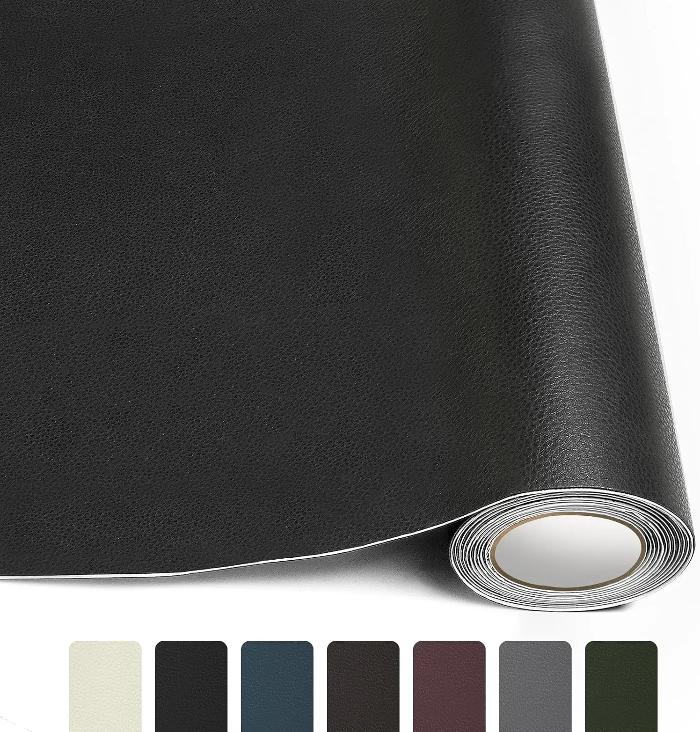 Peel-and-Stick Leather Repair Patch Tape - 3.9" Wide Strip, 79 Inches PU Vinyl Kit with Smooth Finish, Adhesive Upholstery Fixer for Surface Cracks, Couch & Seats Peeling, Scratches, Tears, Covers Peeling Areas, Fits Couch & Seats