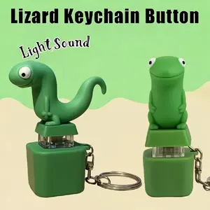 Lizard Sound Fidget Keychain Button
