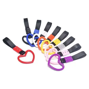 Tsurikawa JDM Ring Charm - Japanese Heart-Shaped Subway Handle, High-Quality PVC Plastic & Durable Nylon Strap, Easy Installation