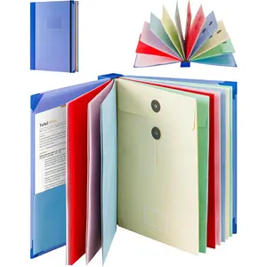 Important Document Organizer, Organ Document Folders with 10 Colorful Envelopes, Labels Pockets, for  Documents, Birth ,  Resistant Folder,Plenty Storage Space