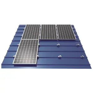 Solar Panel Rail Mounting Set, Adjustable Bracket for 30-35 Mm Thick Modules, Ideal for Flat Roofs, Durable and Reliable Installation