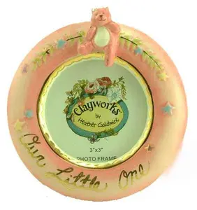 Our Little One Circle Frame Pink Clayworks