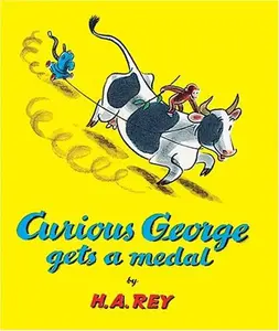 USED Book - Curious George Gets a Medal by Rey, H. A. (Hardcover) - english