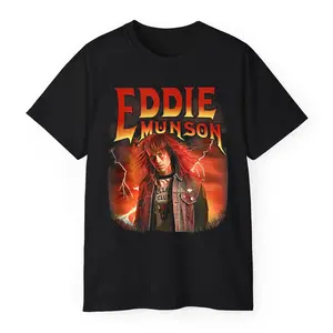 Eddie Munson Metalhead Graphic T-Shirt – Vintage Stranger Things Graphic Tee
