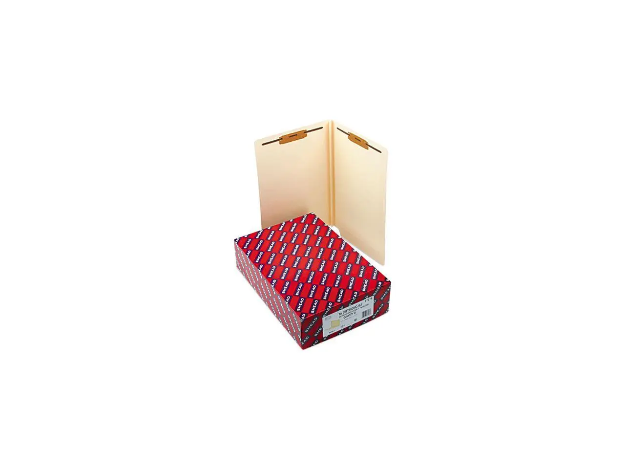 Smead 37276 Heavy W-Fold Expansion Folders, Two Fasteners, End Tab, Legal, Manila, 50/Box