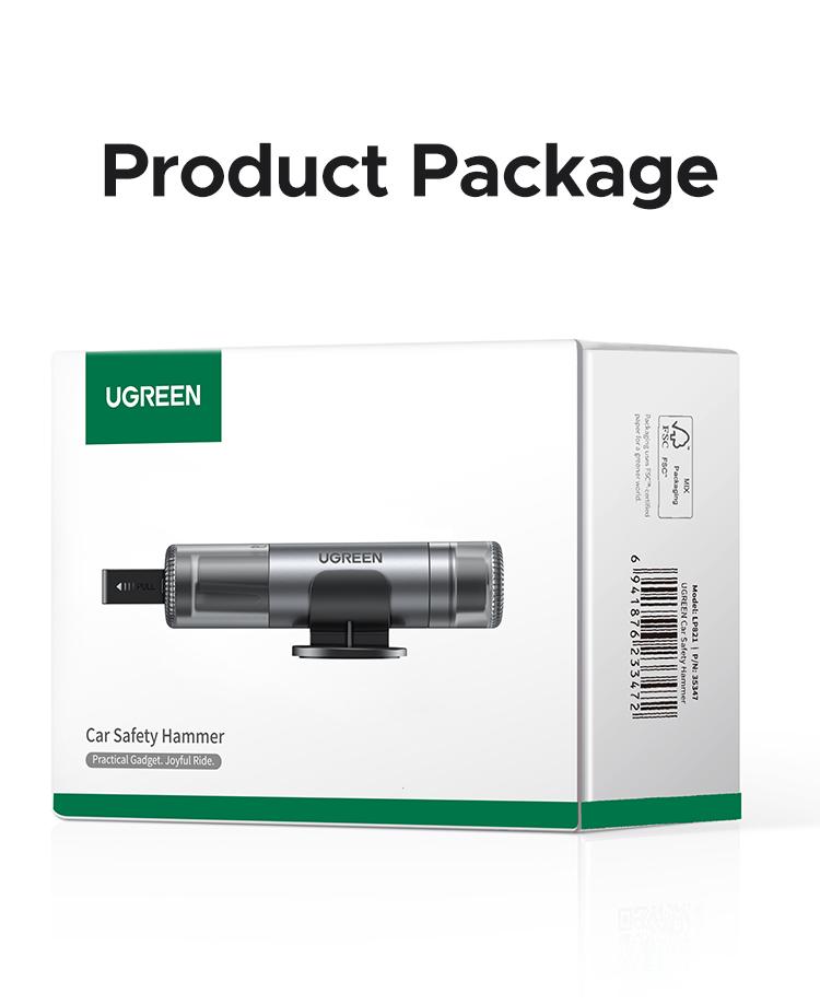 (Buy 1 Get 1 Free) UGREEN 2-in-1 Seatbelt Cutter and Window Breaker,Car Hammer Seatbelt Cutter Window Breaker Emergency Escape Tool, Safehammer Glass Breaker for New Cars,Black，TikTokShopBlackFriday ,TikTokShopHolidayHaul