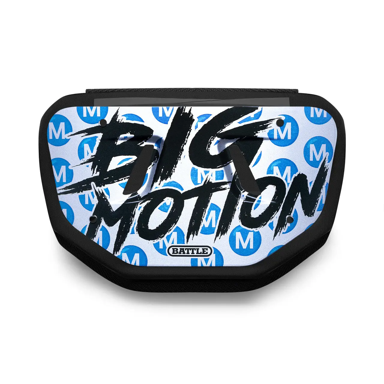 Battle Big Motion Chrome Football Back Plate - American Football Equipment, 2 Sizes, Unique Curved Shape for Max Energy Disbursement, High-Impact Foam Interior, Absorbs Impact, Comfortable to Wear, Universal Fit for Adult & Youth