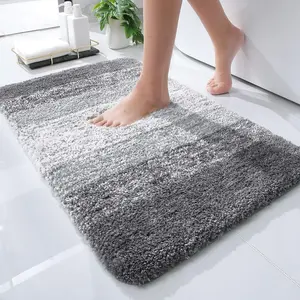 Luxury Bathroom Rug Mat 24x16, Extra Soft and Absorbent Microfiber Bath Rugs, Non-Slip Plush Shaggy Bath Carpet, Machine Wash Dry, Bath Mats Rubber Decor