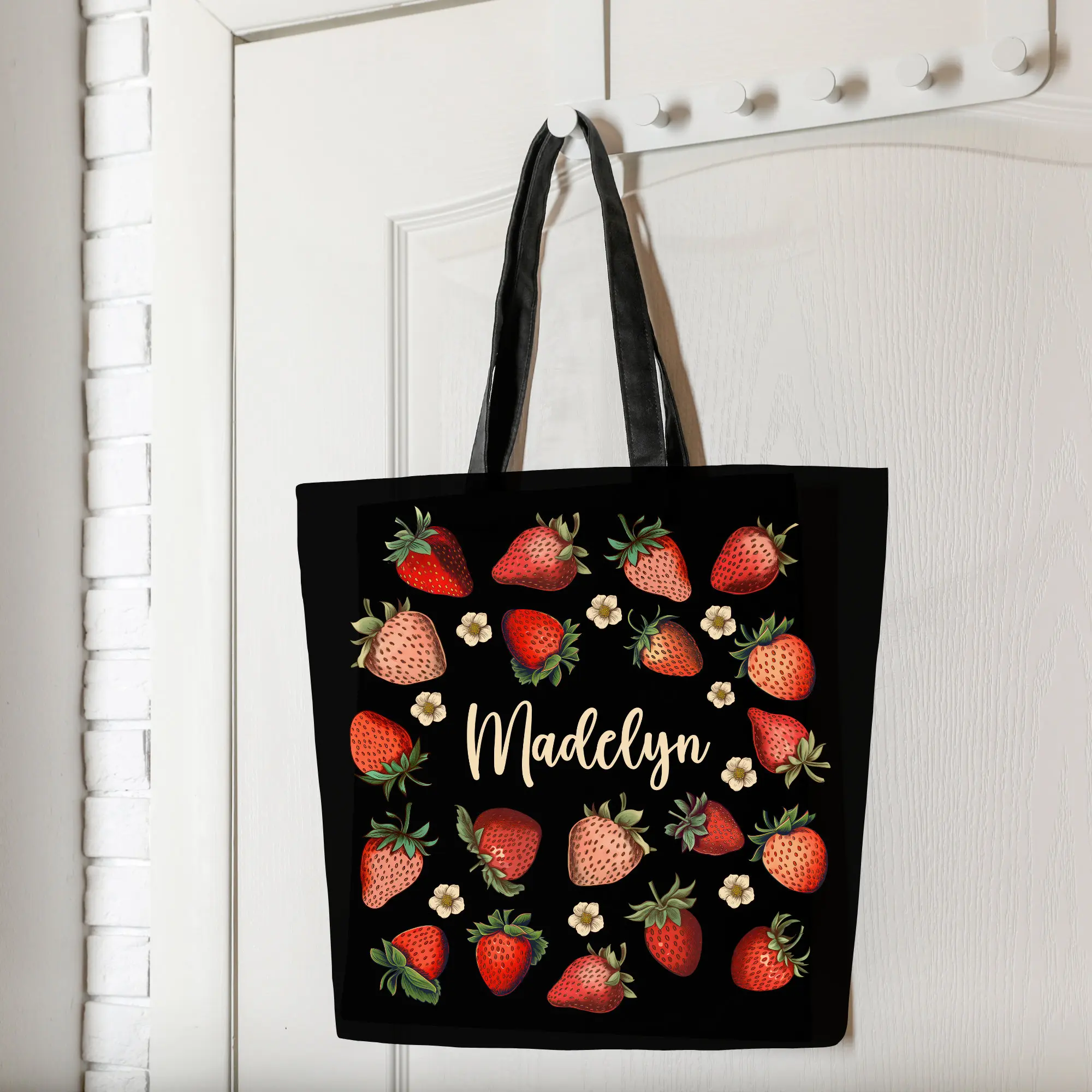 Strawberry Tote Bag, Strawberry Bag Cute Tote Bag Plant Tote Bag, Gift for Women