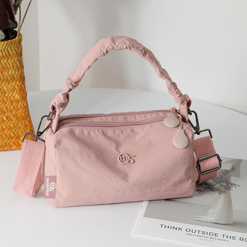 8118 Women's Nylon Portable Pillow Bag 2026 New Simple Shoulder Crossbody Bucket Bag