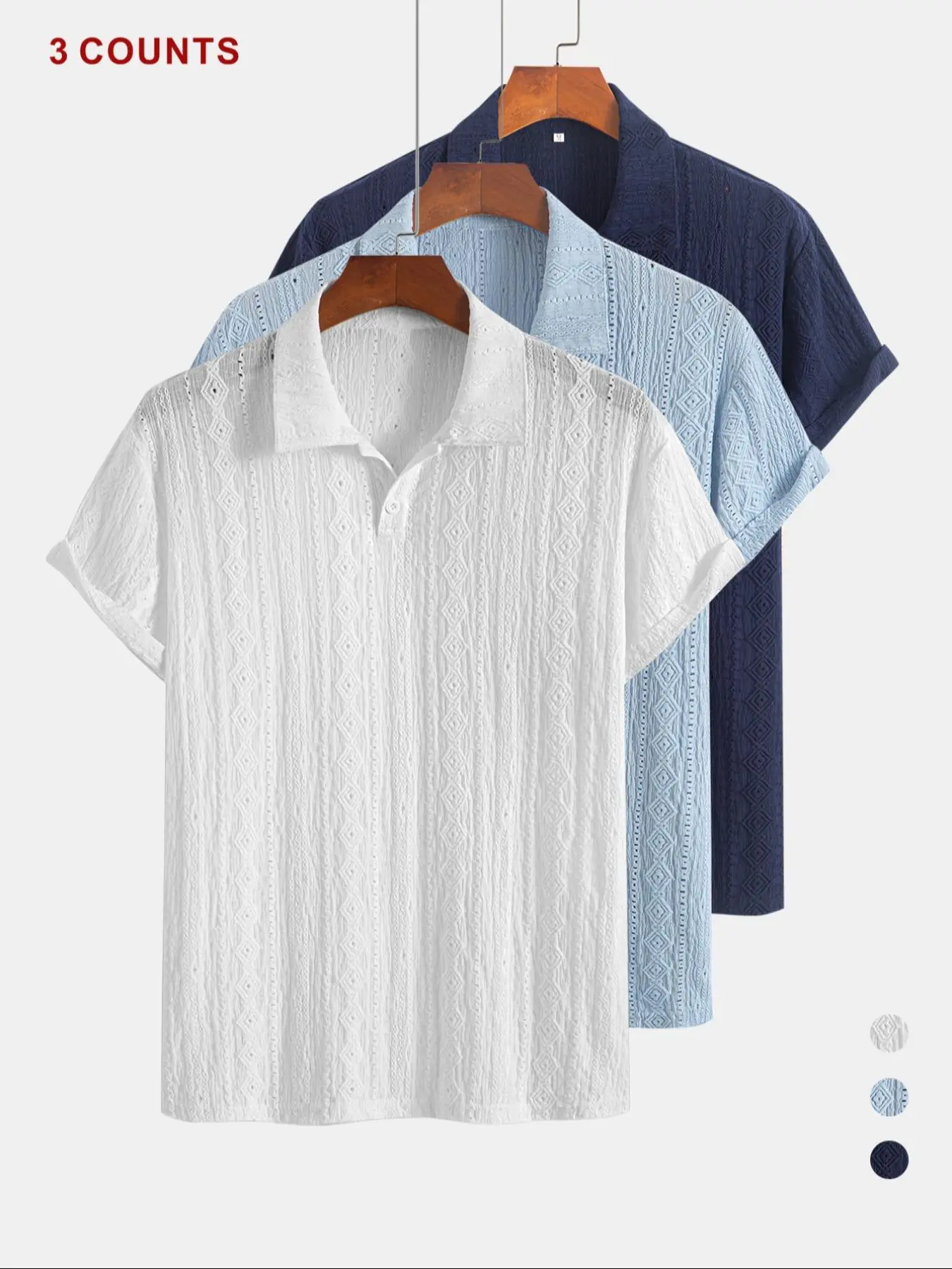 white + light blue + navy blue.