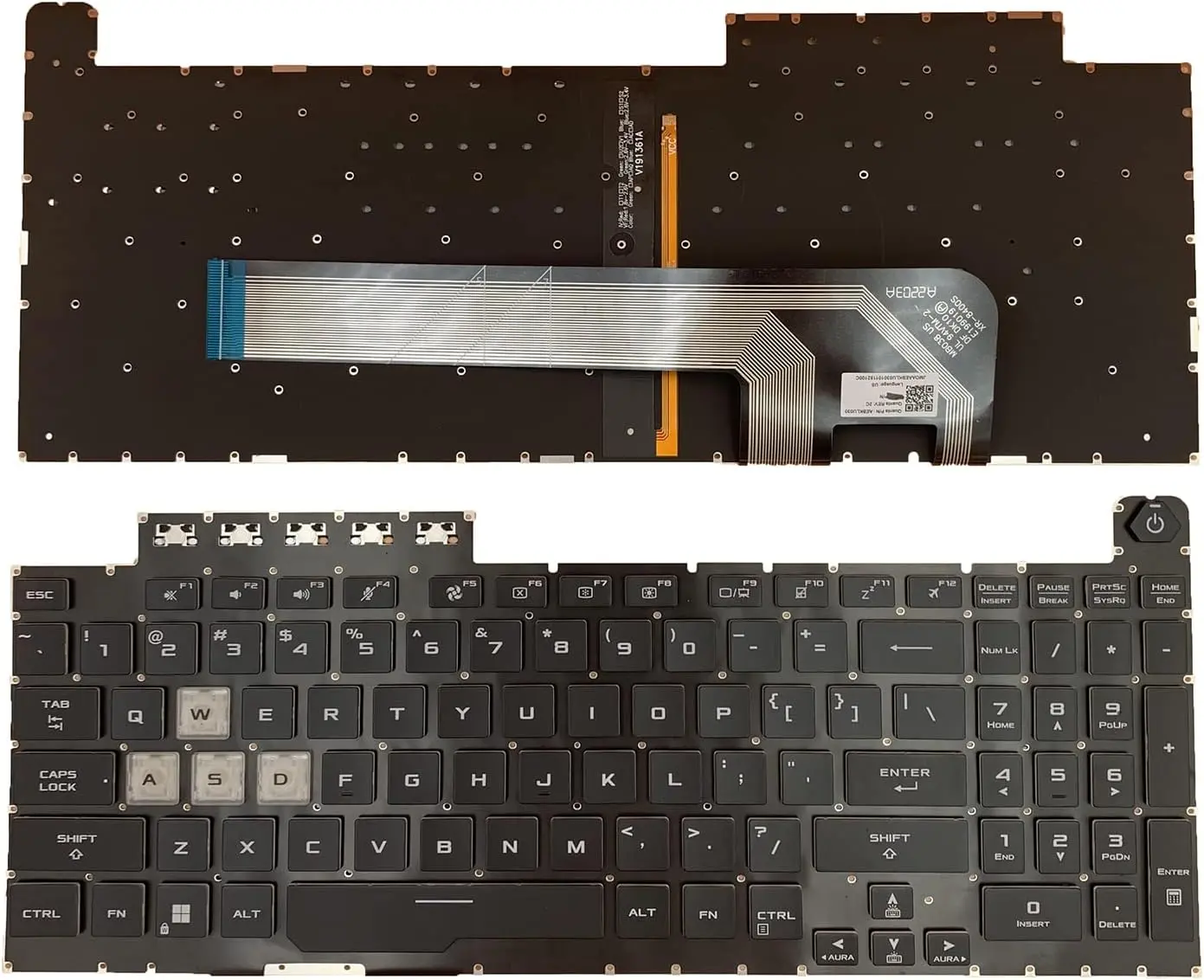 Laptop Replacement  Layout RGB Colorful Backlight Keyboard for  TUF Gaming 8 F15 FX506 FA506 FA506II FX506H FA506Q FX506L FA506H F17 FX706 FX706L FA706U FX706U FA706 661VUS00