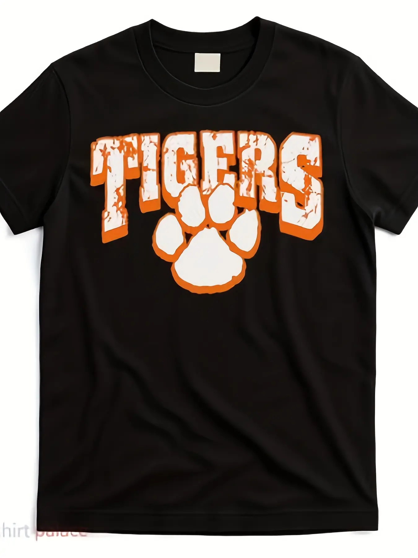Men'S  Women'S Tigers School Spirit Mascot T-Shirt unisex soft cotton short sleeve t shirt, vintage graphic casual tee for men women teens, perfect birthday holiday gift for camping travel gym daily street  wear