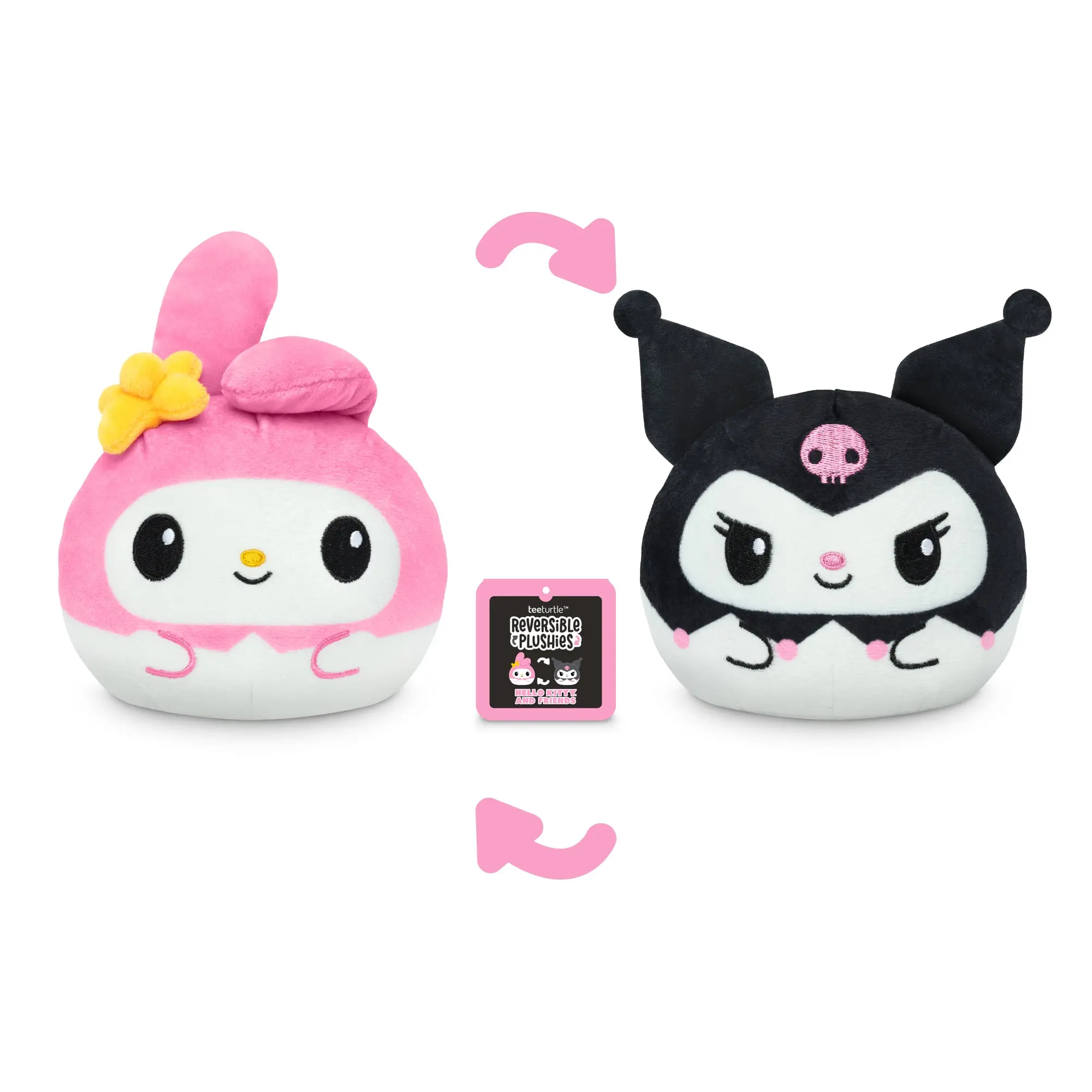 My Melody & Kuromi 4" Reversible Plushie My Melody & Kuromi 4" Reversible Plushie