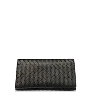 Pre-owned Bottega Veneta Leather small leather goods Continental Wallet Intrecciato Nappa Black (ac031926a3)