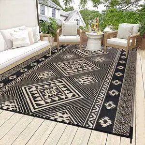 Outdoor Rug 5'x7' Outdoor Plastic Straw Rug  Patio Mat Camping Rug Reversible RV Mat Outdoor Area Rugs for Outdoors, RV, Patio, Backyard, Deck, Camping