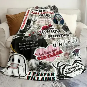 Printed blankets Dark Romance Themed Fresh and soft blanket Fashionable sports print flannel sofa bed blanket Flannel Throw Blankets