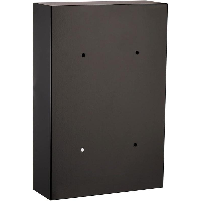 Wall Mount Mailbox, Steel Cover Metal Drop Box, Mail Box with Key Lock, Dropbox with Slot for Envelope, Home, Outside, Office Business, Decor, 12.6" H x 8.5" L x 3.3" W, Black