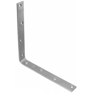 212 MAIN 10in. Zinc Plated Corner Brace - Metal Bracket with Staggered Holes for Kitchenware, Cutlery