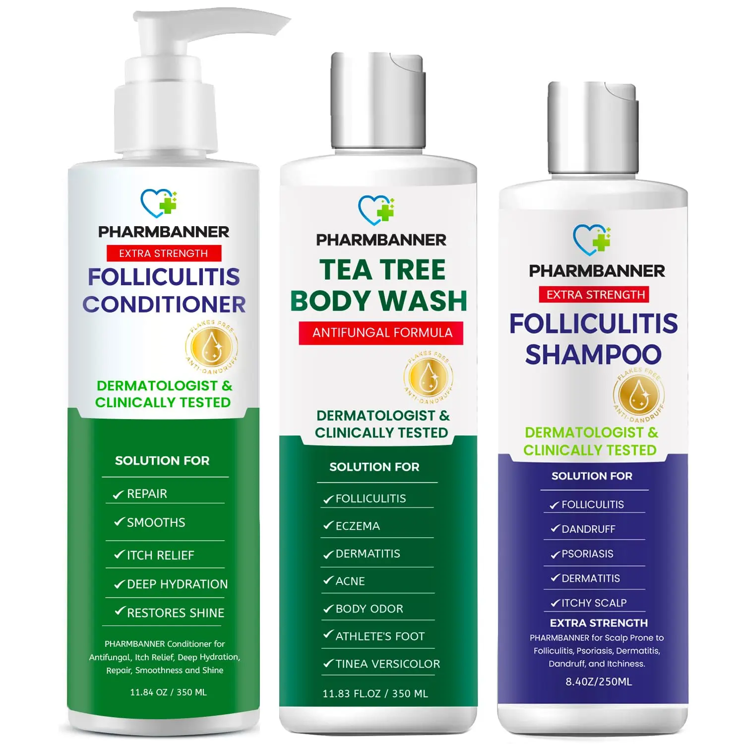 Body Wash + Folliculitis Shampoo & Conditioner