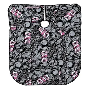 24/7 Pink - Blood Veins and Bandages Elastic Collector's Barber Cape