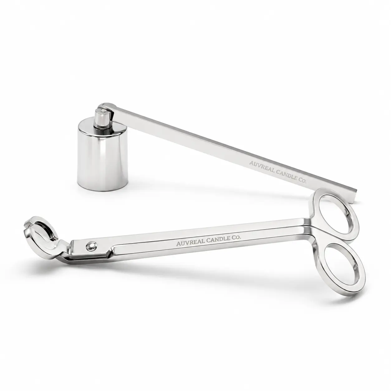 Candle Wick Trimmer and Snuffer Set - Silver