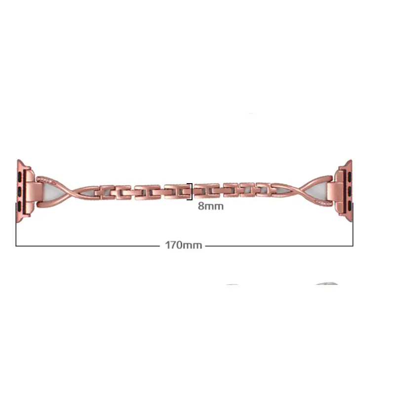 Apple Watch Band X-Type Stainless Steel with Diamonds