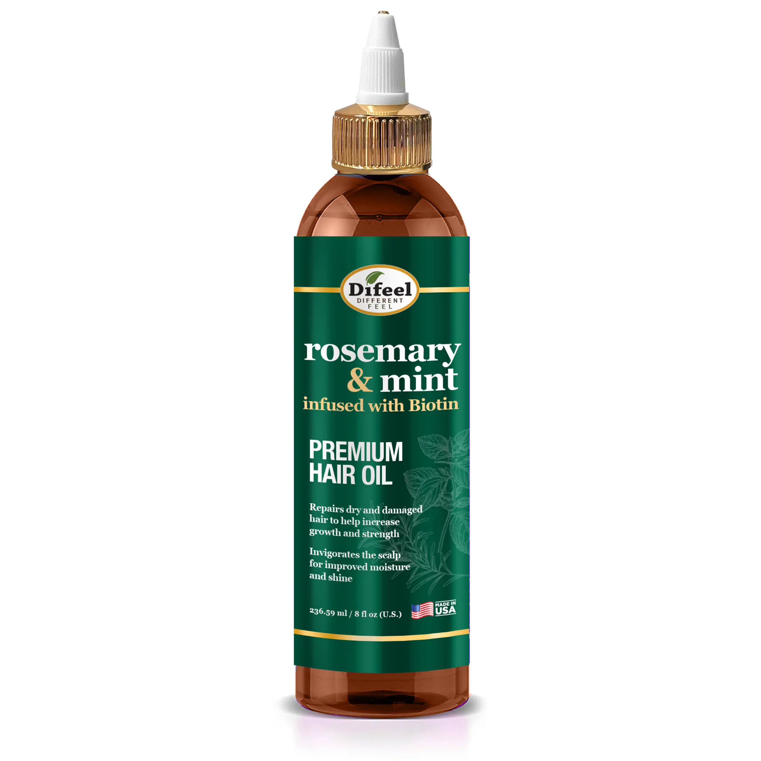 Difeel Rosemary and Mint Elevated Hair Oil with Biotin 8 oz.