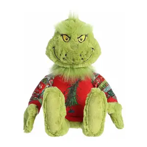 Aurora Whimsical Dr. Seuss 16" Ugly Sweater Light-Up Grinch
