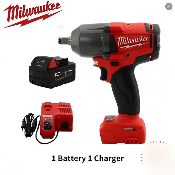 Milwaukee M18 900N Brushless 1/2 in High Torque Impact Wrench Kit, Cordless Heavy Duty Lithium-Ion Battery-Powered Impact Gun for Truck Tire Repair, Industrial Bolt Disassembly