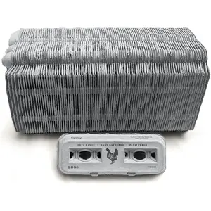 90 Egg Cartons- Adorable Printed  Design for Farm Fresh Eggs, Recycled Paper Cardboard, Sturdy & , Carton Holds up to XL Chicken Eggs (90, Locally Laid Hen)