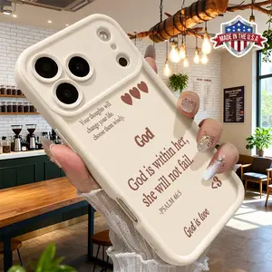 Inspirational Bible Verse Love Phone Case for iPhone 17 16 15 14 Pro Max 13 12 11 XR XS Plus Shockproof TPU Protective Cover