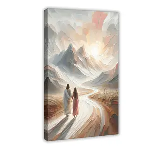 NBHYK Jesus Hugging Woman Wall Art Safe Haven Poster Christian Spiritual Canvas Prints Religious Decor for Home Living Room Bedroom Church 08x12 12x18 16x24 20x30 24x36 inches Framed Unframed Options