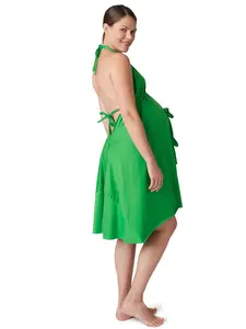 Pretty Pushers 100% Cotton labor and delivery gown, Clover Green
