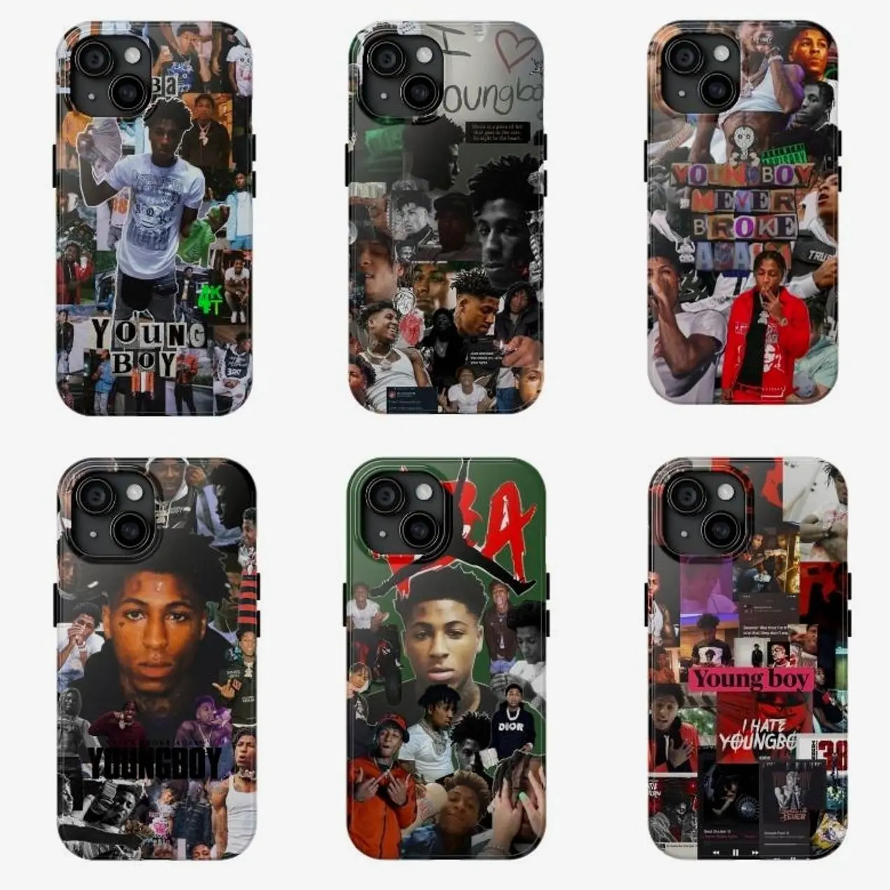 Youngb0y Neverr Brokee Againn Phone Case, Shockproof & Scratch-resistant Protective Cover with Trendy Designs Lightweight Comfortable Grip Compatible with iPhone X, 11, 12, 13, 14, 15, 16 Series & Samsung Galaxy Series