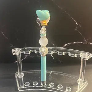 Stylus Pen with Turquoise Heart Topper and Beaded Design for Enhanced Writing Experience