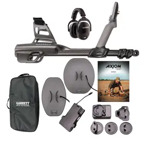 Garrett Axiom Ultra Pulse Gold Detector W/ 13"x11" DD-FC & 11"x7" Mono Search Coil