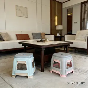 Creative Printed Stackable Stool, Wide Seat 10.4 Inches, Thick Plastic Material, Round Base & Stable Legs, Multi-Use for Home, Sofa, Outdoor Camping