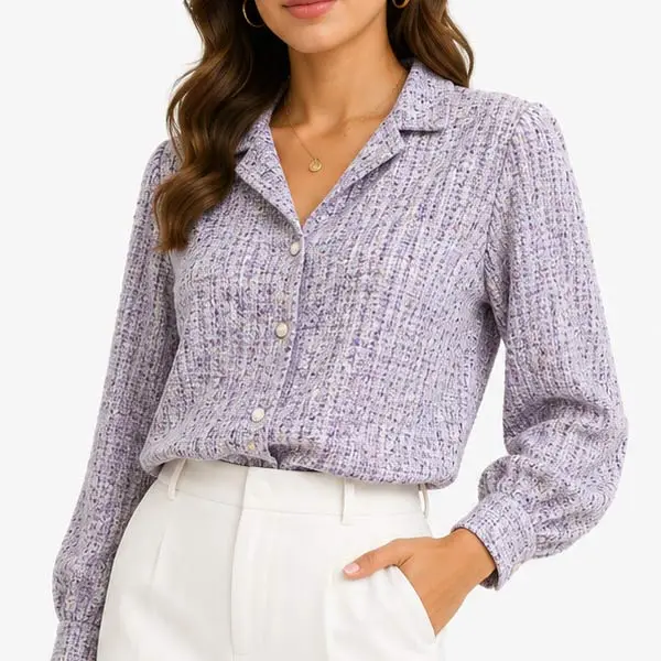 Metallic Lurex Knit Boucle Poly-Cotton Stretch Fabric - Textured, Cozy Warmth, 60/62" Wide, Sold By the Yd