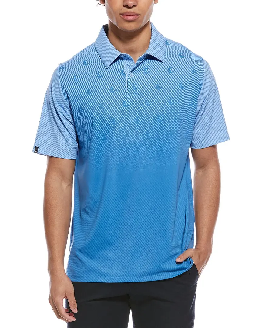 Callaway Engineered C Twill Print Golf Polo Shirt