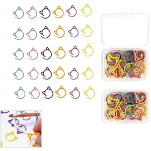 Stitch Markers for Crocheting,Spiral Metal Stitch Markers  Crochet Stitchs Marker with Box,Cute Stitchs Marker for Knitting