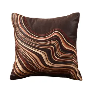 Sundance Brown Embellished Square Decorative Throw Pillow 18" x 18"