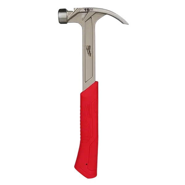 Milwaukee 48-22-9018 16oz Smooth Face Hybrid Claw Hammer, Heavy-Duty Hand Tool for Construction & DIY Projects